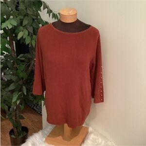 Chico’s Woman’s 3P (XL/16P) Hardware Detailed pullover cinnamon color
